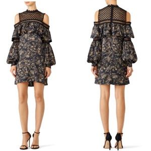 NWT Amur black and gold minnie night out dress